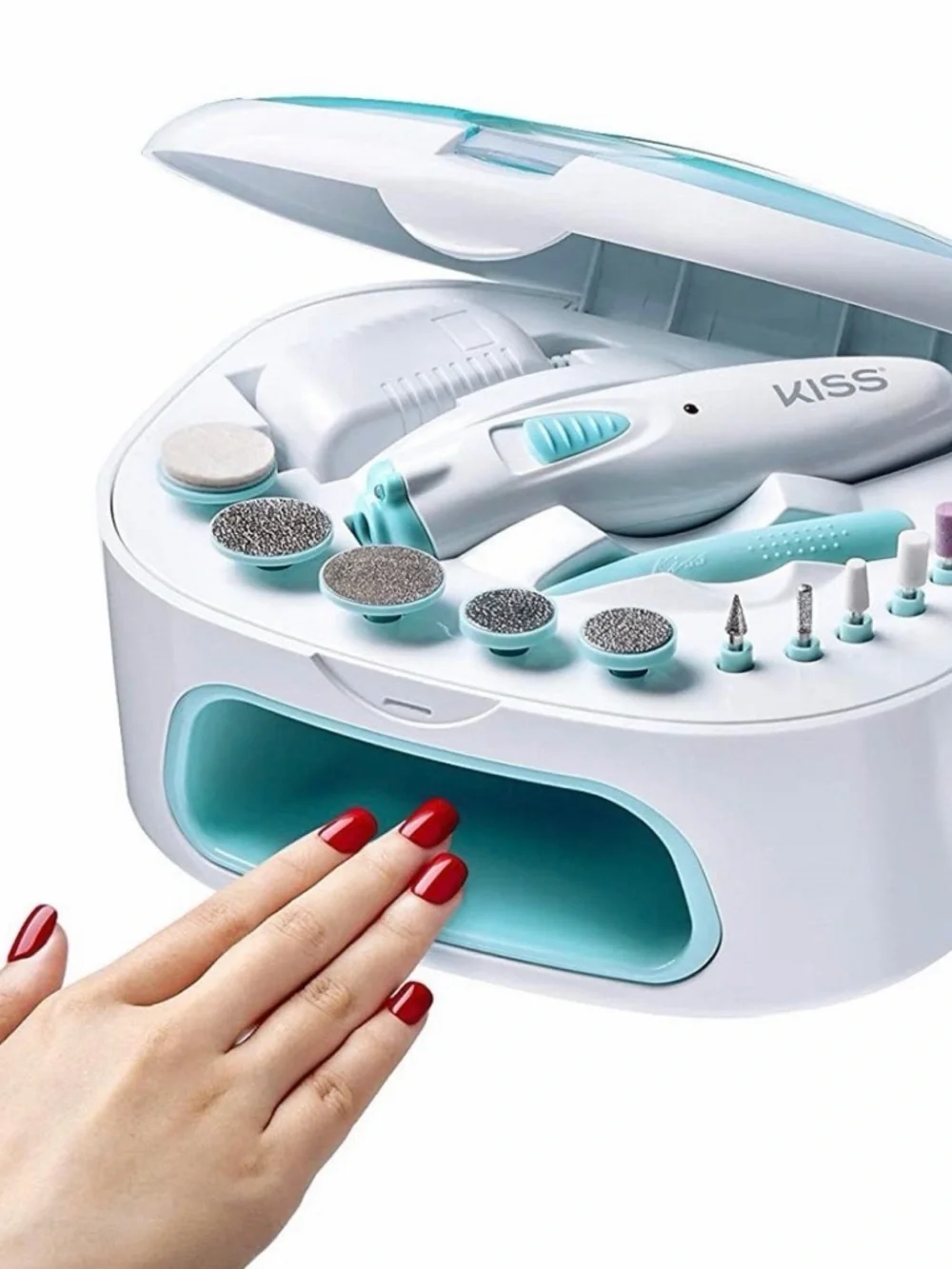 Kiss Nail Care Bit Set in Mint Blue and Pink - Picture 2 of 3